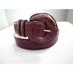 Takashimaya New York Belt Genuine American Alligator Waist Made In Italy luxury